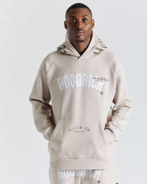 Beige/White Hoodrich Stature Hoodie USA | 018-IJXYAV