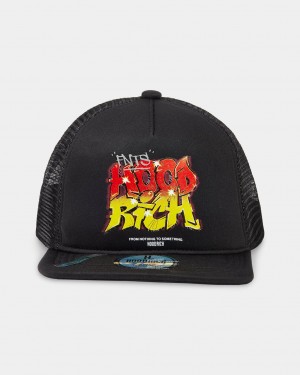 Black/Red/Orange Hoodrich Tag Snapback Trucker Cap USA | 784-RXACVU