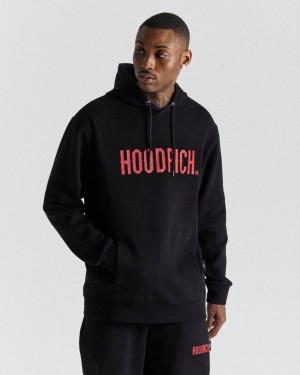 Black/Red Hoodrich OG Core Hoodie USA | 924-AQSGMF