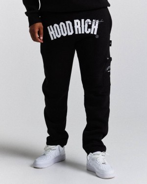 Black/White/Grey Hoodrich Stature Joggers USA | 894-SRXLEB