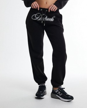 Black/White/Rhinestone Hoodrich Figure Joggers USA | 974-EJGVKC