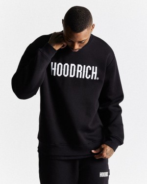 Black/White Hoodrich OG Core Sweatshirt USA | 176-PVNZYM