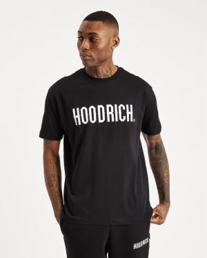 Black/White Hoodrich OG Core T-Shirt USA | 307-THDYIB