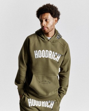 Green/Grey/Black/White Hoodrich Stature Hoodie USA | 597-AXZSEW