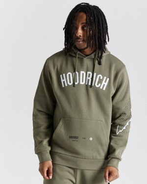 Khaki/White Hoodrich Caliber Hoodie USA | 297-JAVGKY