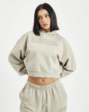 Sage Green Hoodrich Premium Essentials Hoodie USA | 823-IJYVRZ