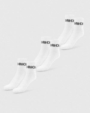 White/Black Hoodrich OG Core 3 Pack Quarter Socks USA | 194-RGBHND