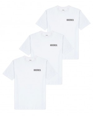 White/Black Hoodrich OG Core 3 Pack T-Shirts USA | 783-ZYDRTA