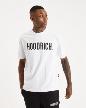 White/Black Hoodrich OG Core T-Shirt USA | 016-ZYGCRE