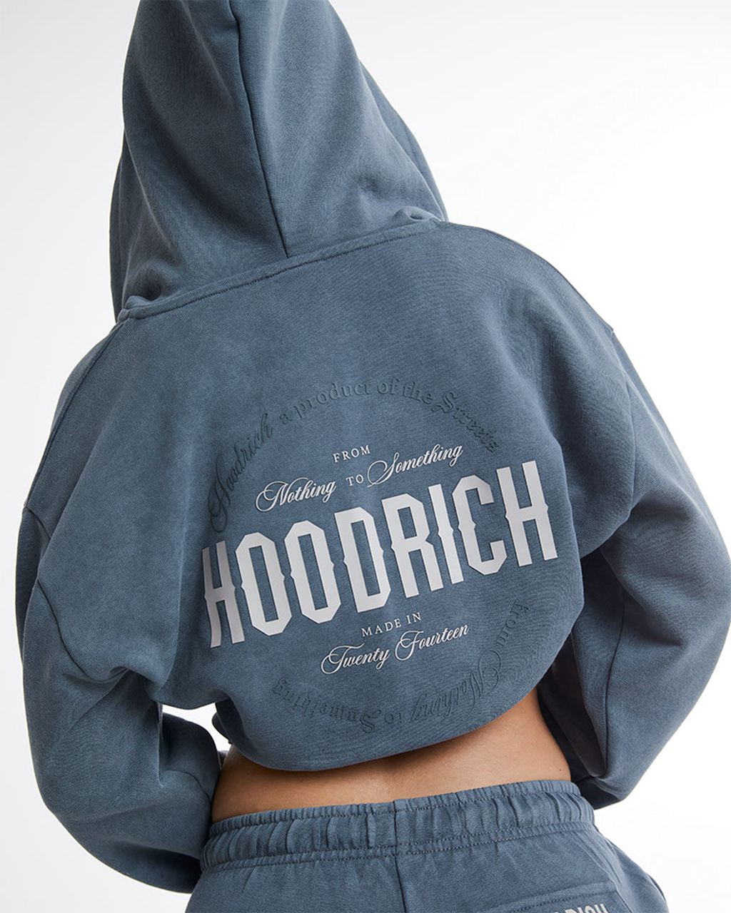 Acid Wash Grey Hoodrich Equate Full Zip Cropped Hoodie USA | 394-NKUSIE