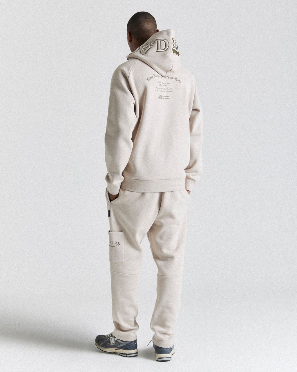 Beige/White Hoodrich Stature Hoodie USA | 018-IJXYAV