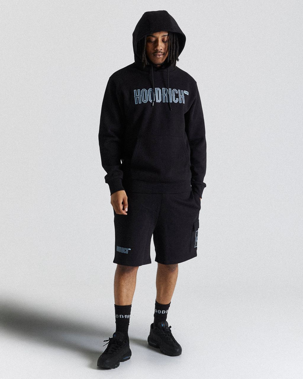 Black/Blue Hoodrich Akira Shorts USA | 695-UGHMBW