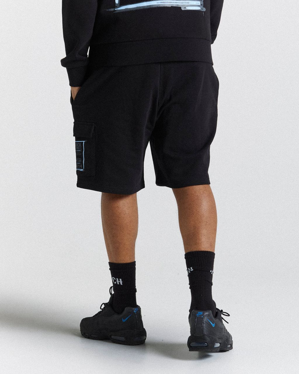 Black/Blue Hoodrich Akira Shorts USA | 695-UGHMBW