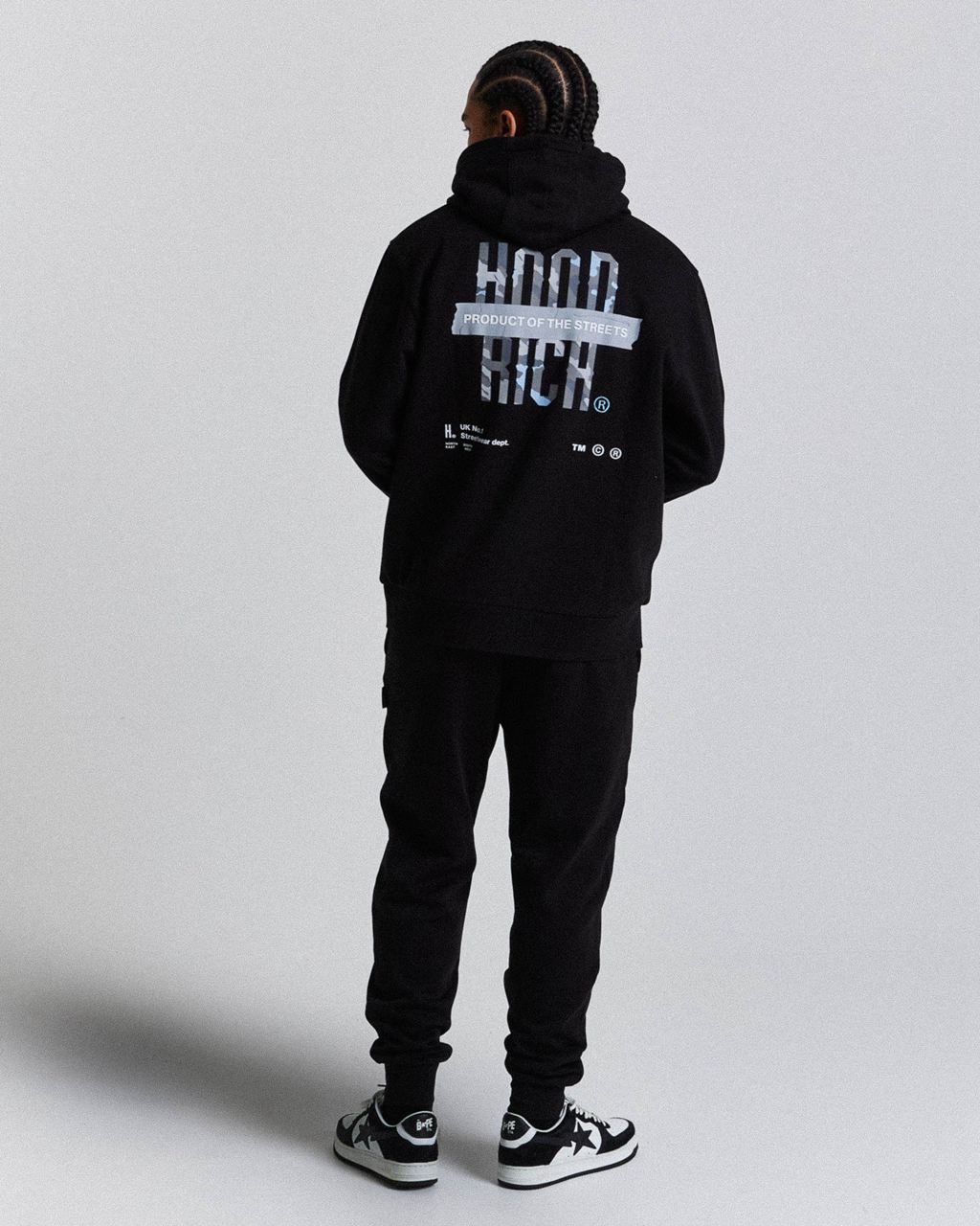 Black/Camo/Blue Hoodrich Territory Hoodie USA | 614-JGSBCW