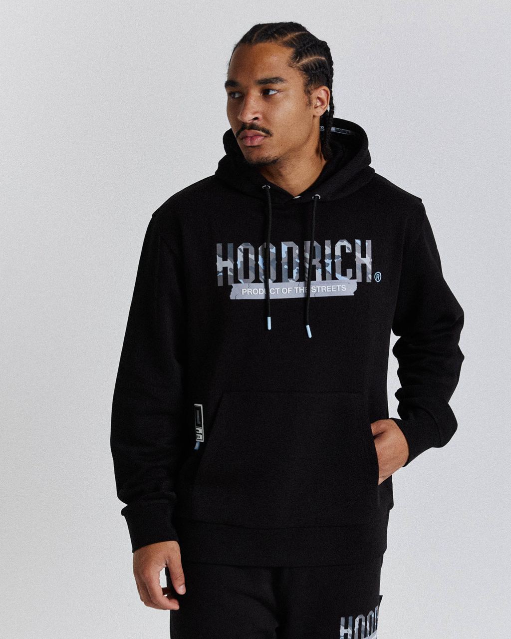 Black/Camo/Blue Hoodrich Territory Hoodie USA | 614-JGSBCW