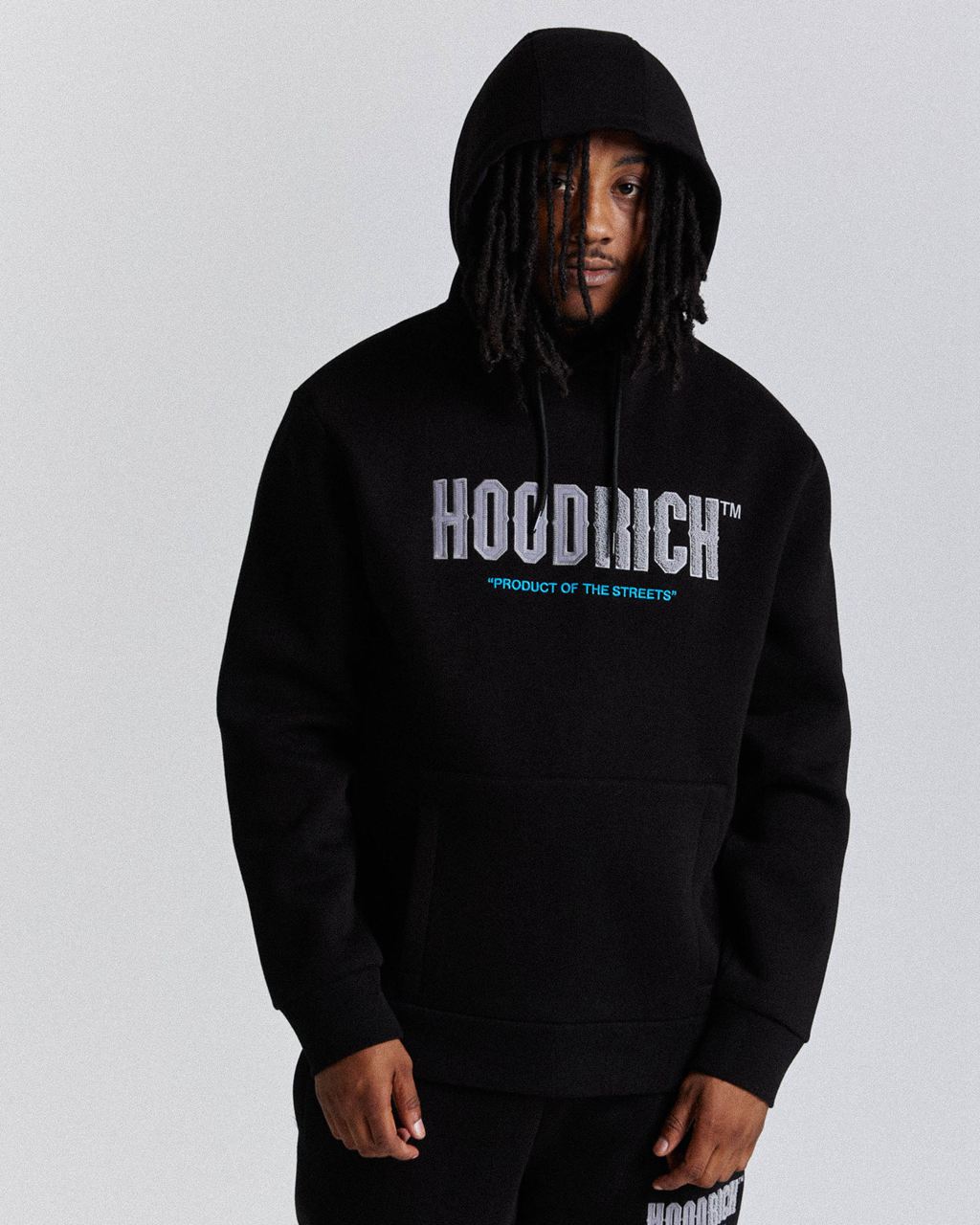 Black/Grey/Blue Hoodrich Fade Hoodie USA | 289-UNQTCL