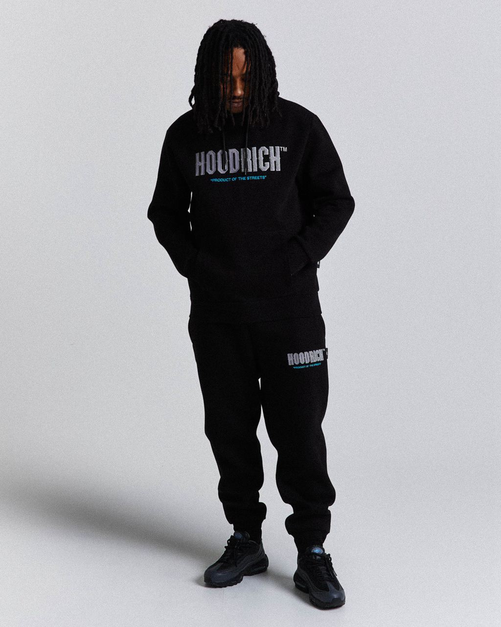 Black/Grey/Blue Hoodrich Fade Joggers USA | 029-UXDOLR