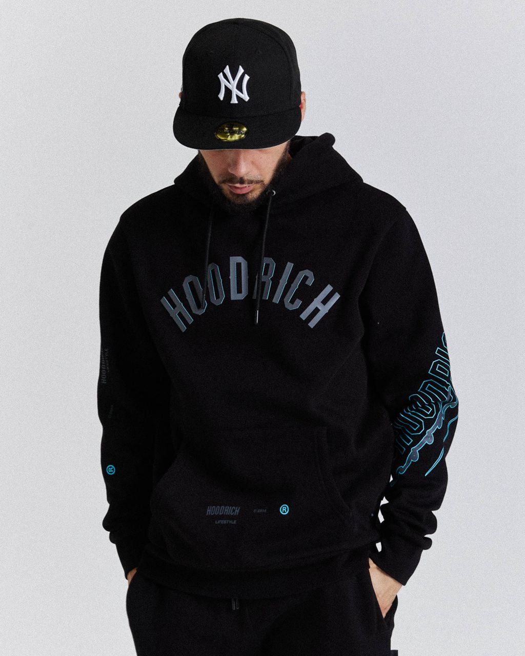 Black/Grey/Blue Hoodrich Tycoon Hoodie USA | 127-NBVSAX