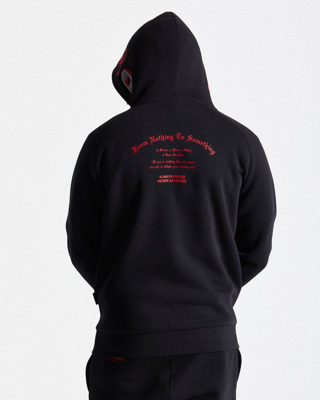 Black/Grey/Red Hoodrich Stature Hoodie USA | 958-OJDQUS