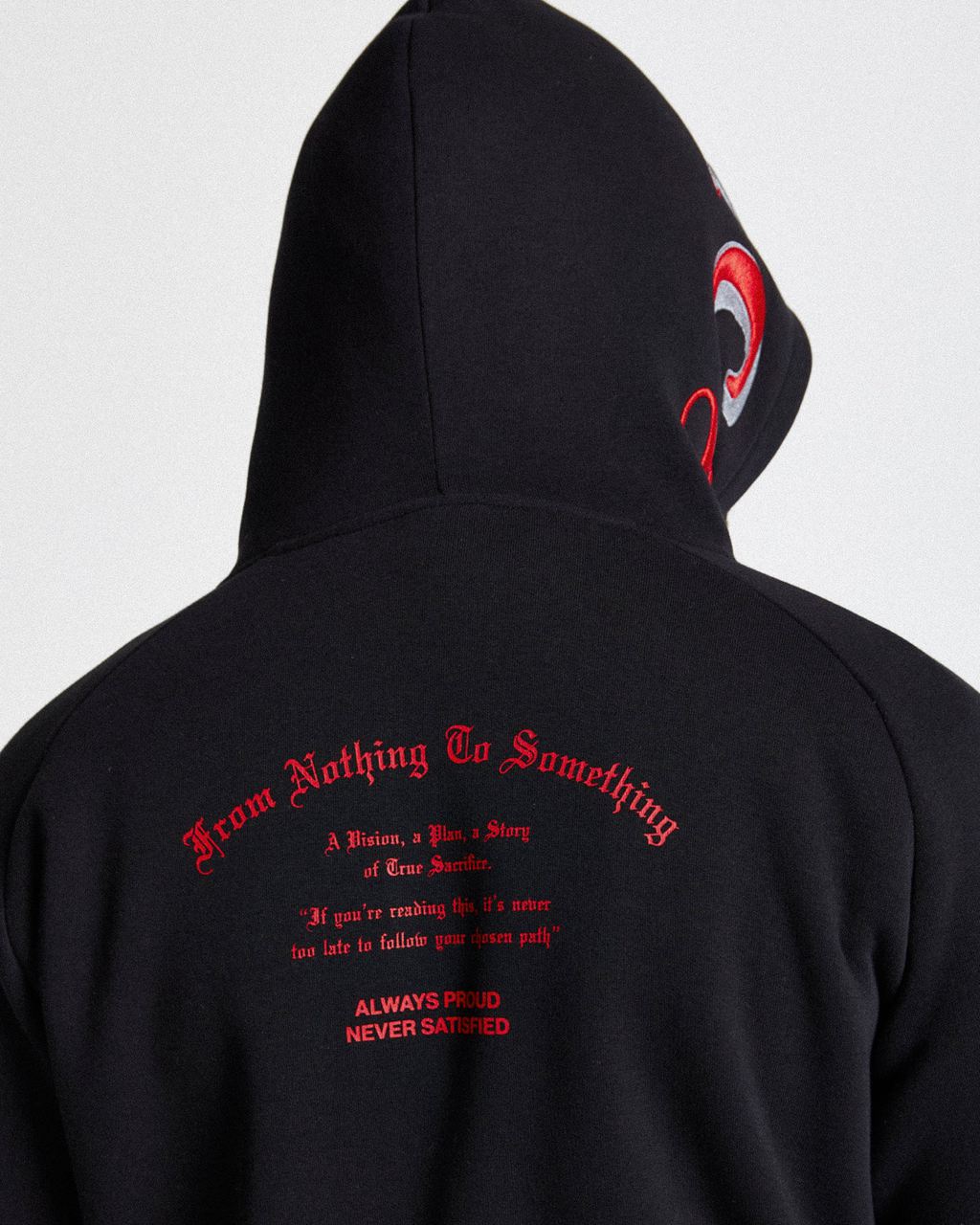 Black/Grey/Red Hoodrich Stature Hoodie USA | 958-OJDQUS