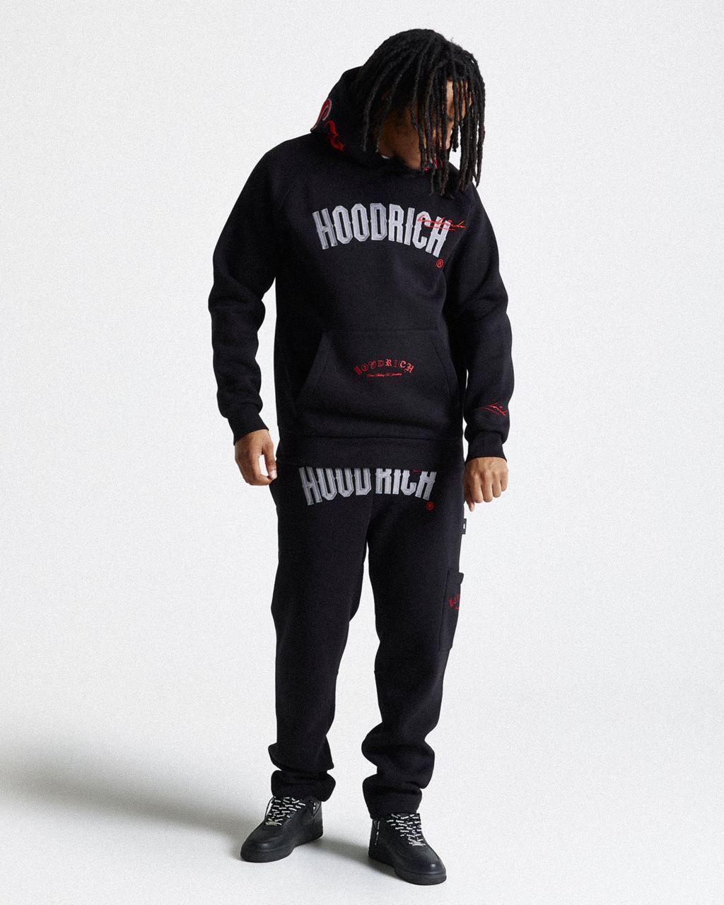 Black/Grey/Red Hoodrich Stature Joggers USA | 941-GDBHNQ