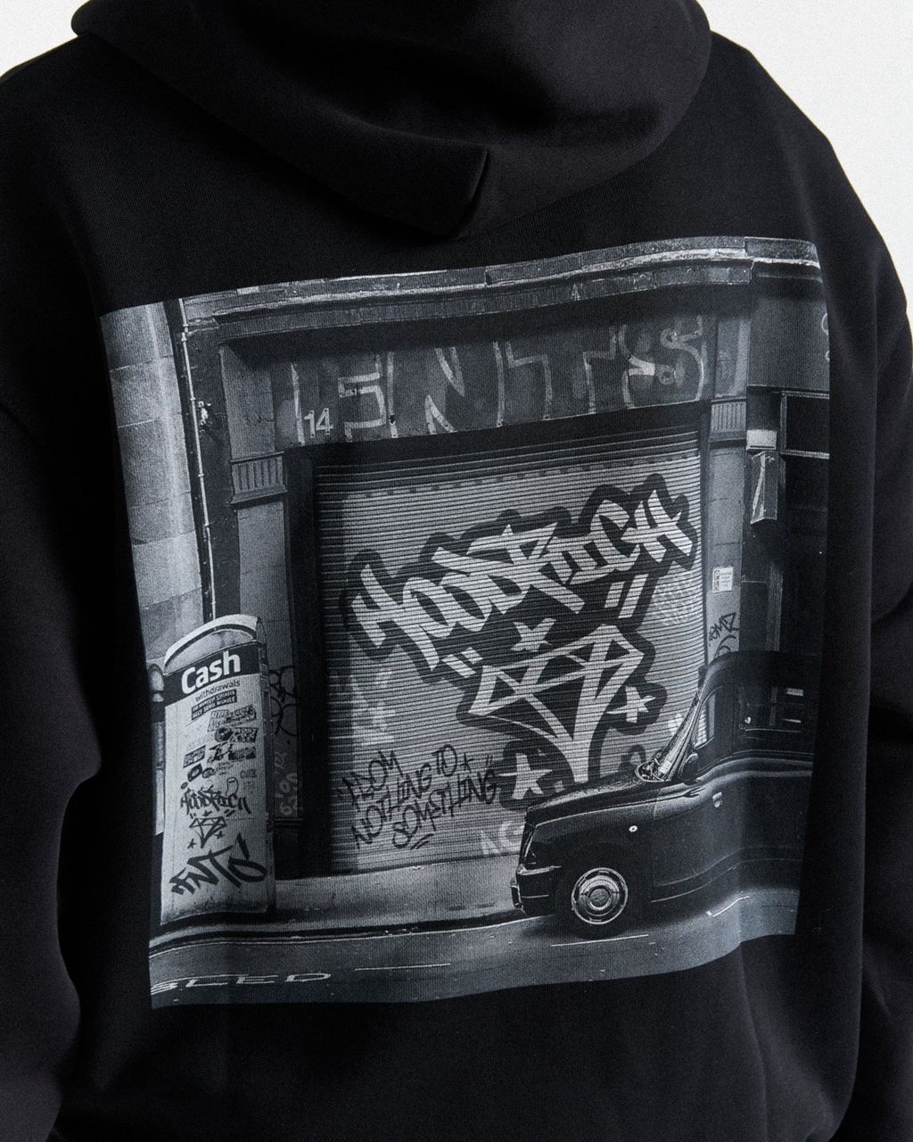 Black/Grey Hoodrich Graffiti Shutter Hoodie USA | 154-VURJGI