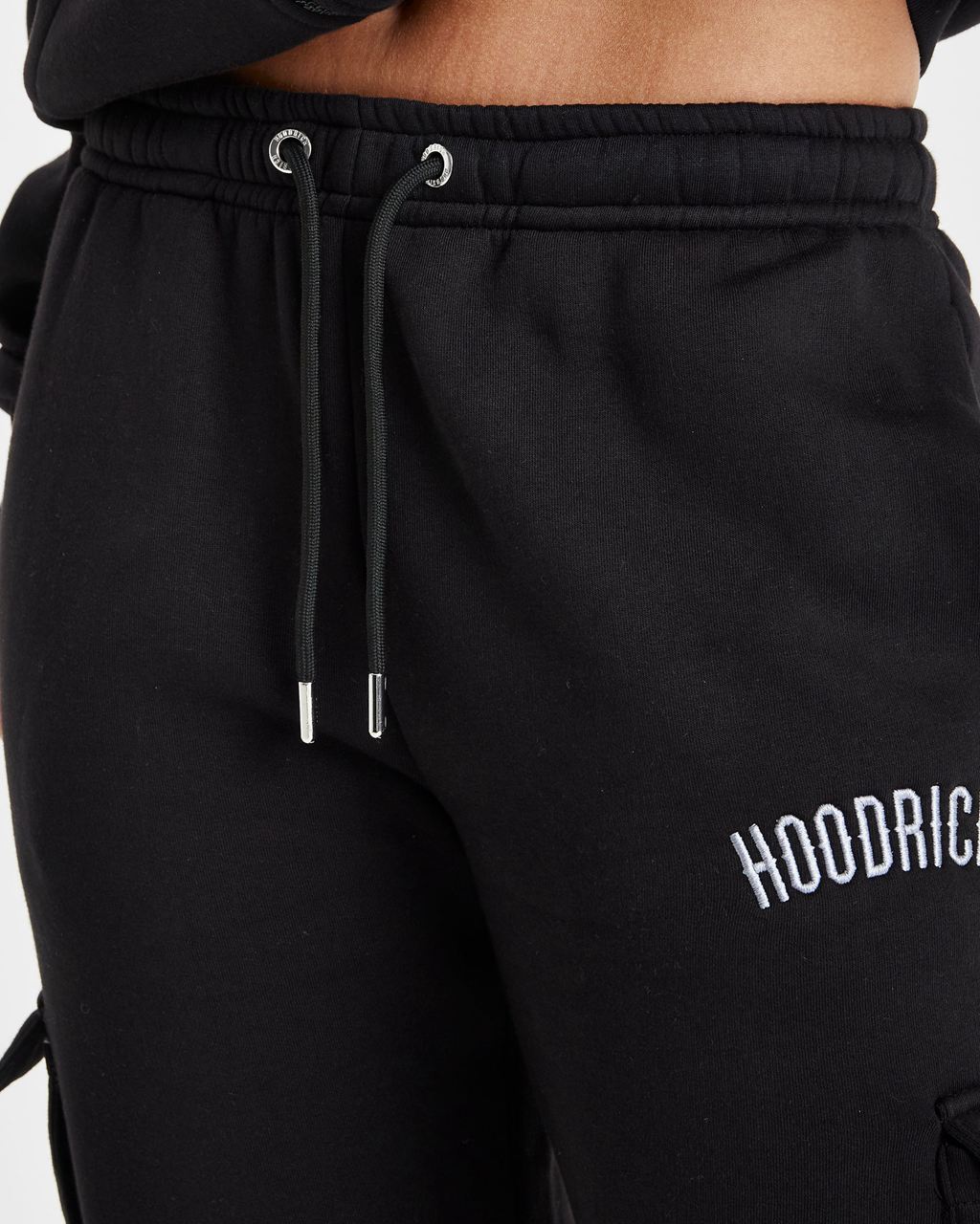 Black/Grey Hoodrich Luna Wide Leg Joggers USA | 615-ACDPEW