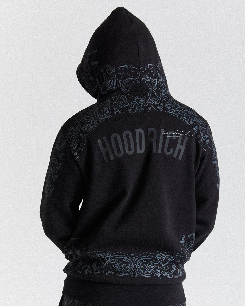 Black/Grey Hoodrich Motif Hoodie USA | 126-RNBOKZ