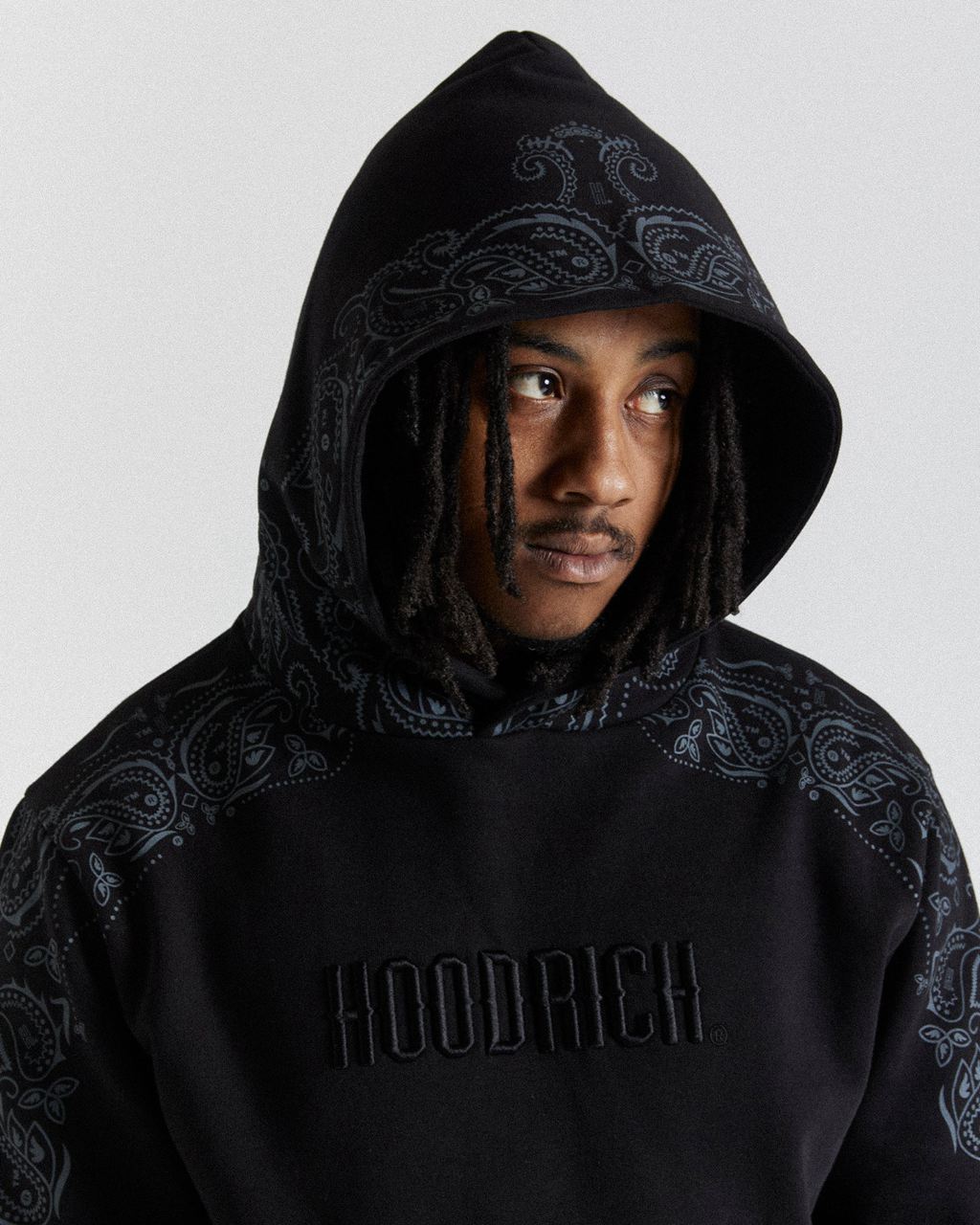 Black/Grey Hoodrich Motif Hoodie USA | 126-RNBOKZ