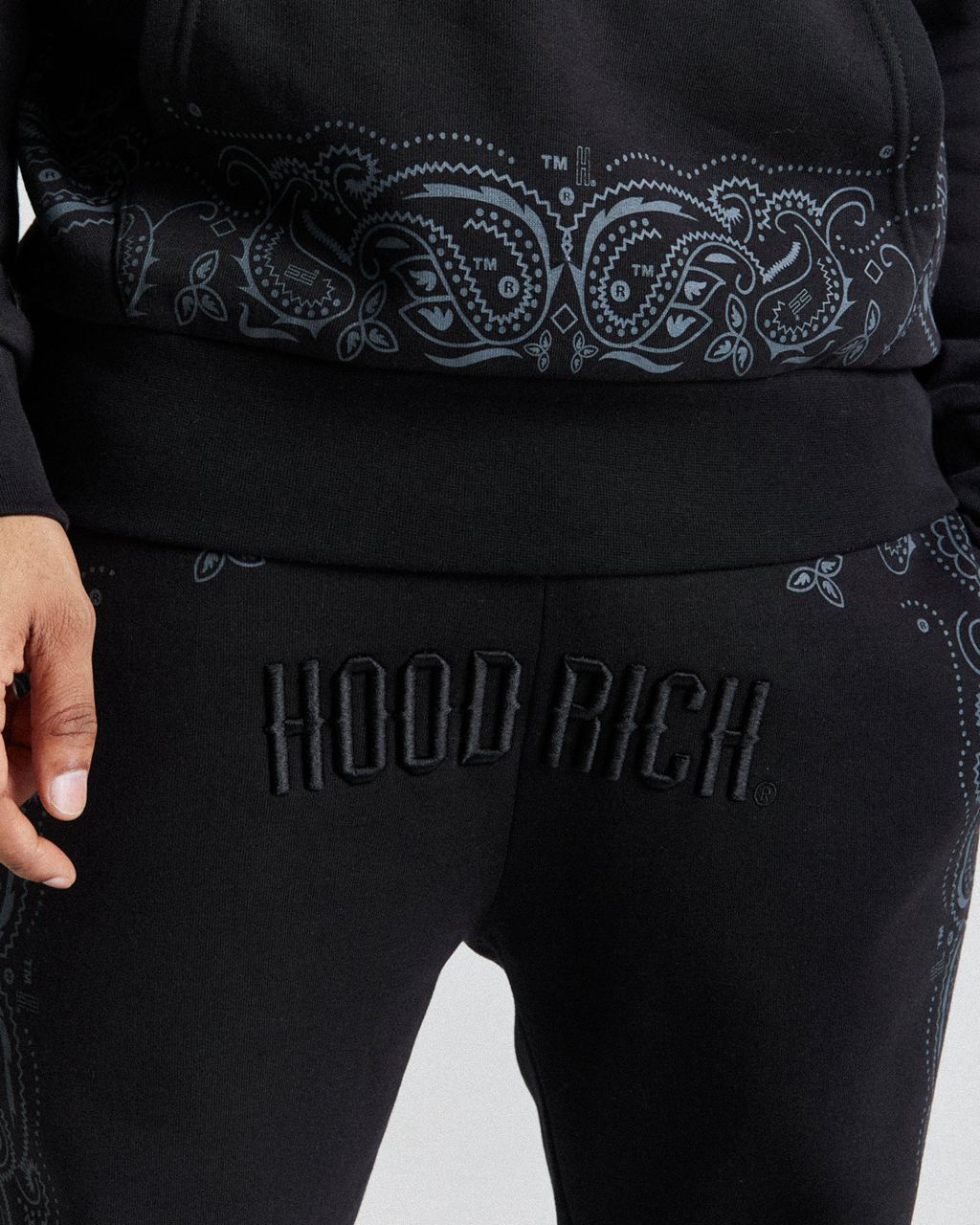 Black/Grey Hoodrich Motif Joggers USA | 357-NMXOSF