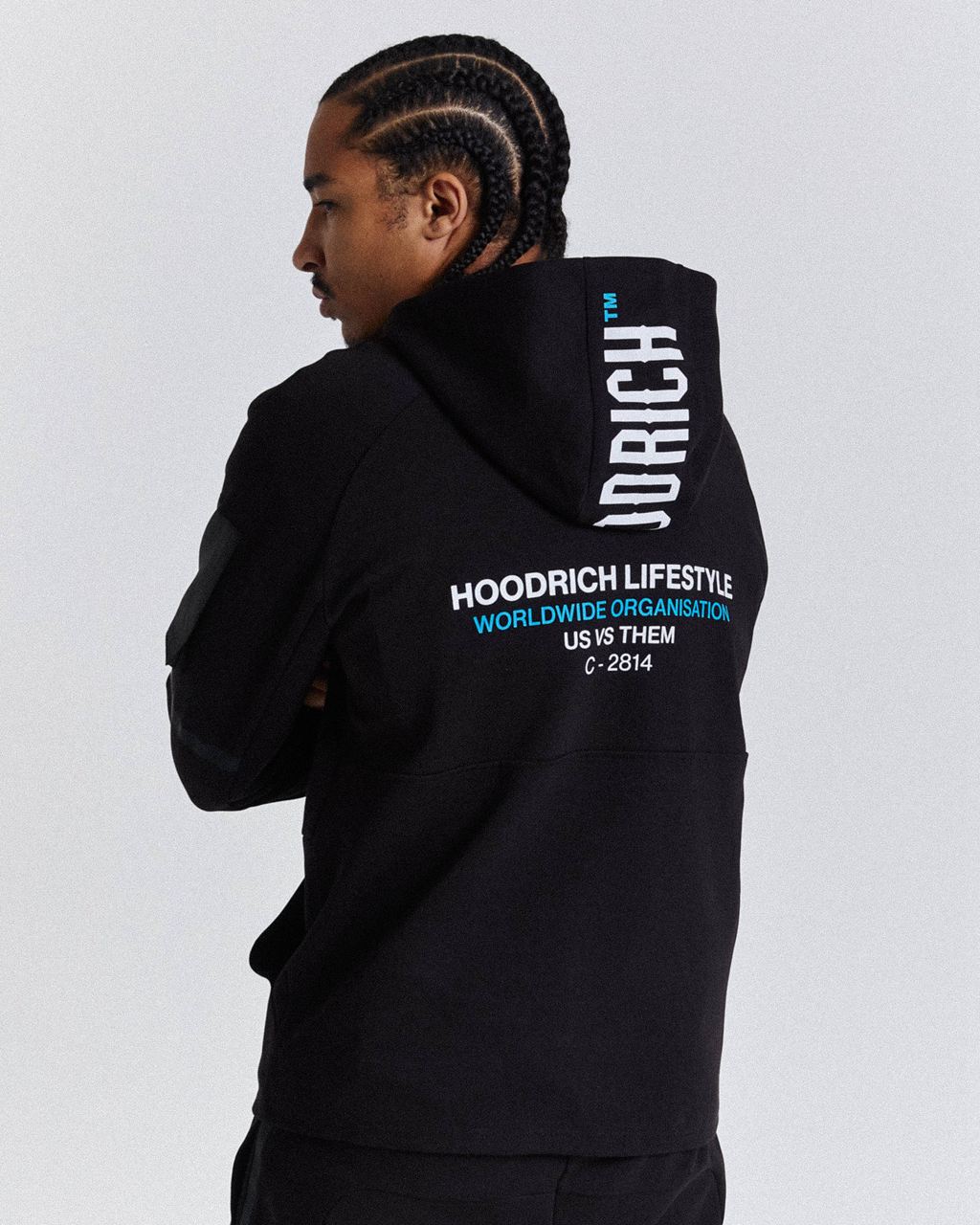 Black/White/Blue Hoodrich Circuit Hoodie USA | 821-KGTIYJ