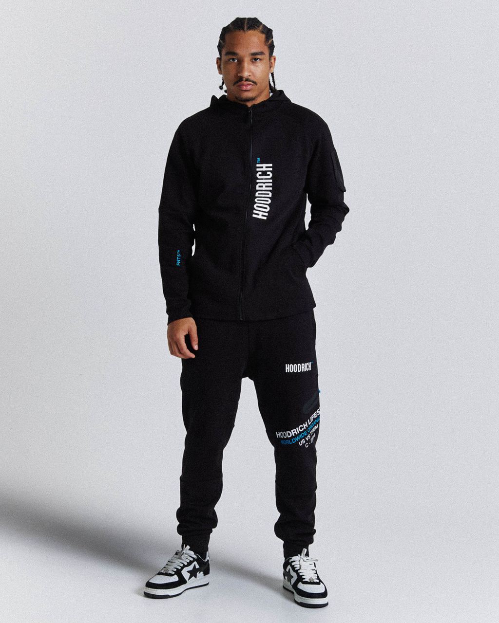 Black/White/Blue Hoodrich Circuit Hoodie USA | 821-KGTIYJ