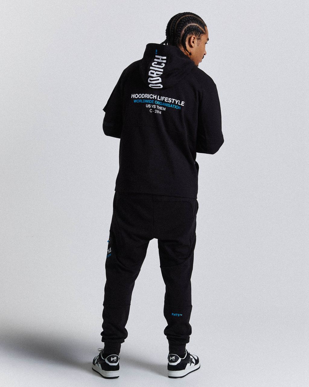 Black/White/Blue Hoodrich Circuit Hoodie USA | 821-KGTIYJ