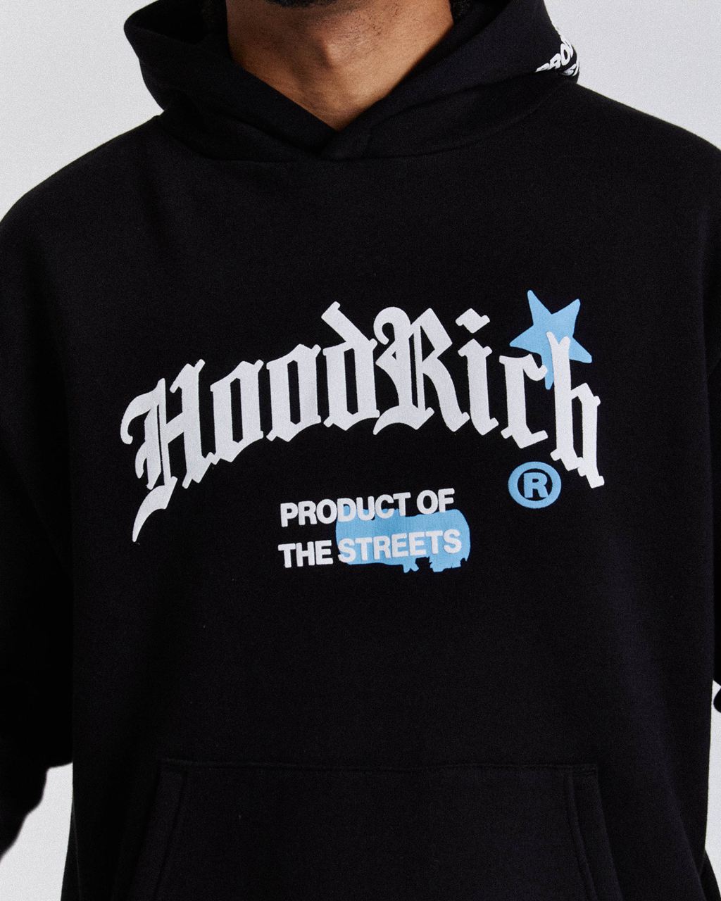 Black/White/Blue Hoodrich Starr Hoodie USA | 912-GACWJO