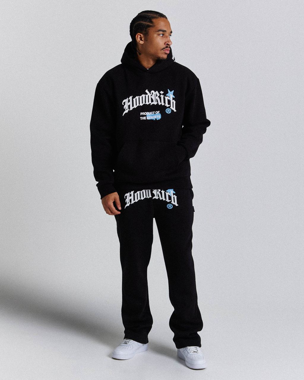 Black/White/Blue Hoodrich Starr Joggers USA | 541-YARSVT