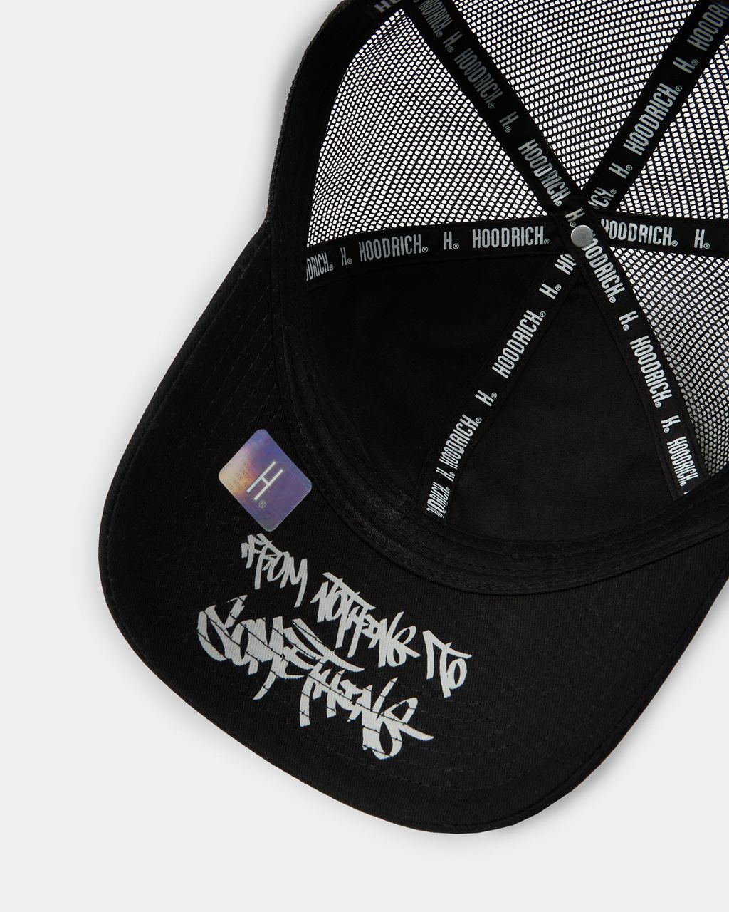 Black/White/Grey Hoodrich Graffiti 5 Panel Trucker Cap USA | 453-XMFQTL