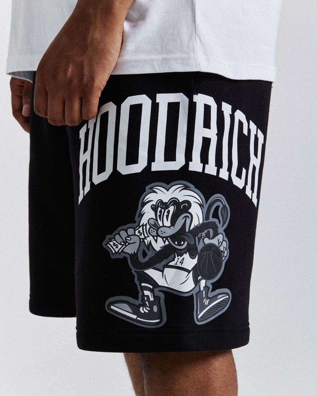 Black/White/Grey Hoodrich Menace Shorts USA | 530-ZKAEBY