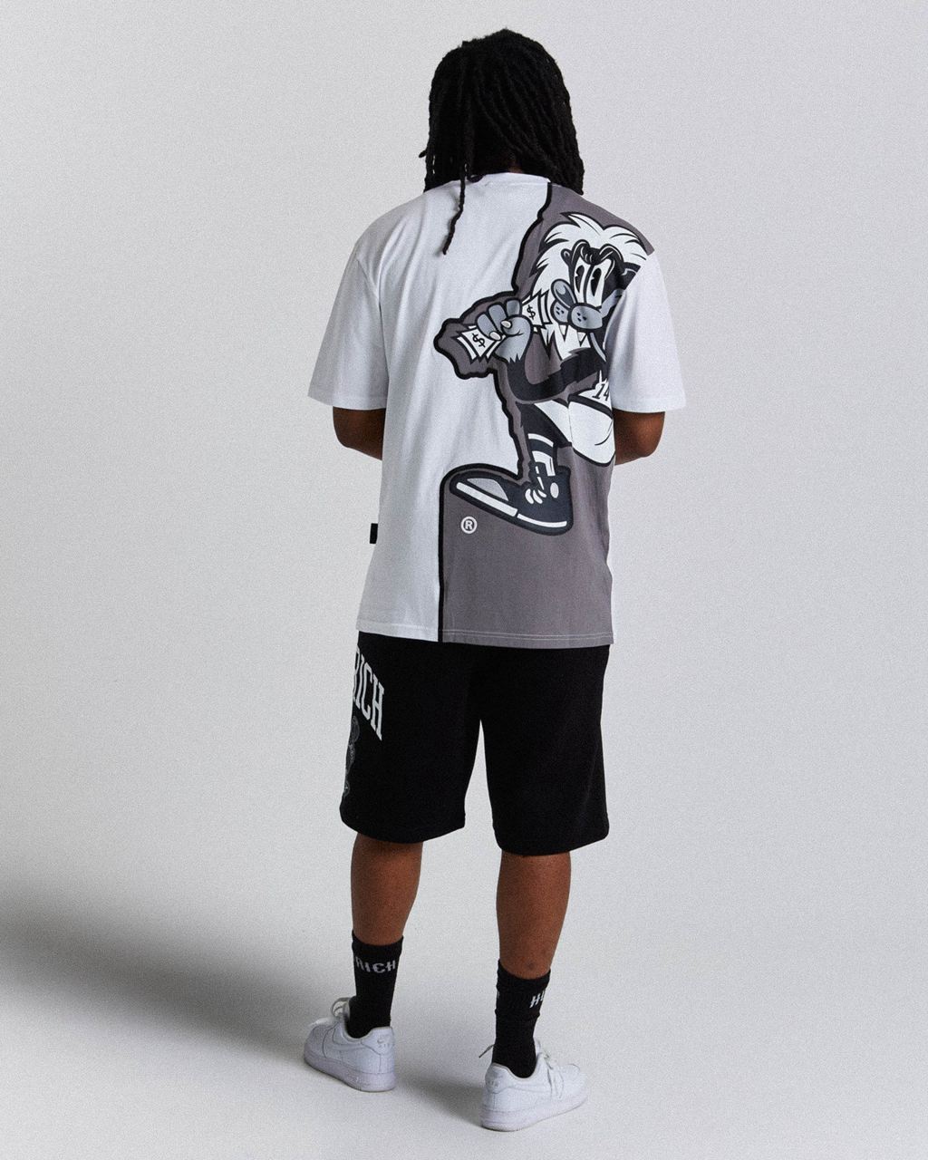 Black/White/Grey Hoodrich Menace Shorts USA | 530-ZKAEBY