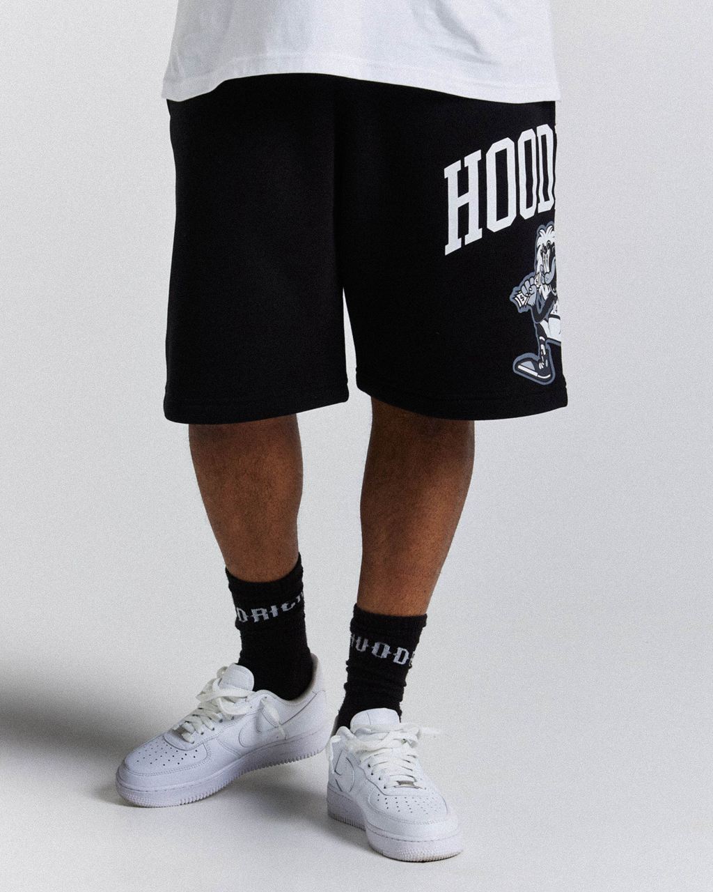 Black/White/Grey Hoodrich Menace Shorts USA | 530-ZKAEBY