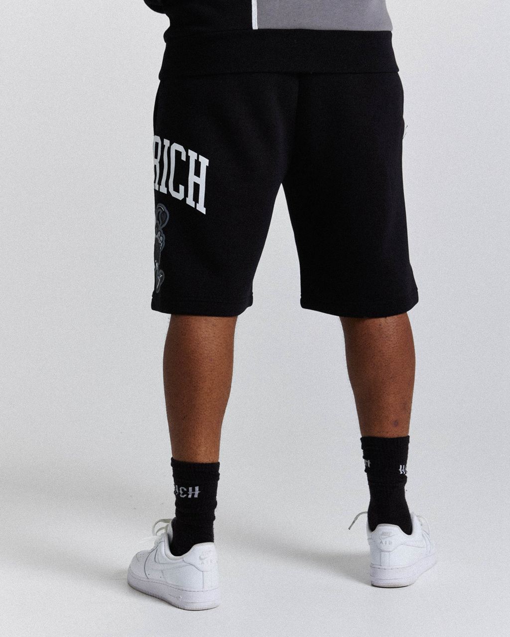 Black/White/Grey Hoodrich Menace Shorts USA | 530-ZKAEBY