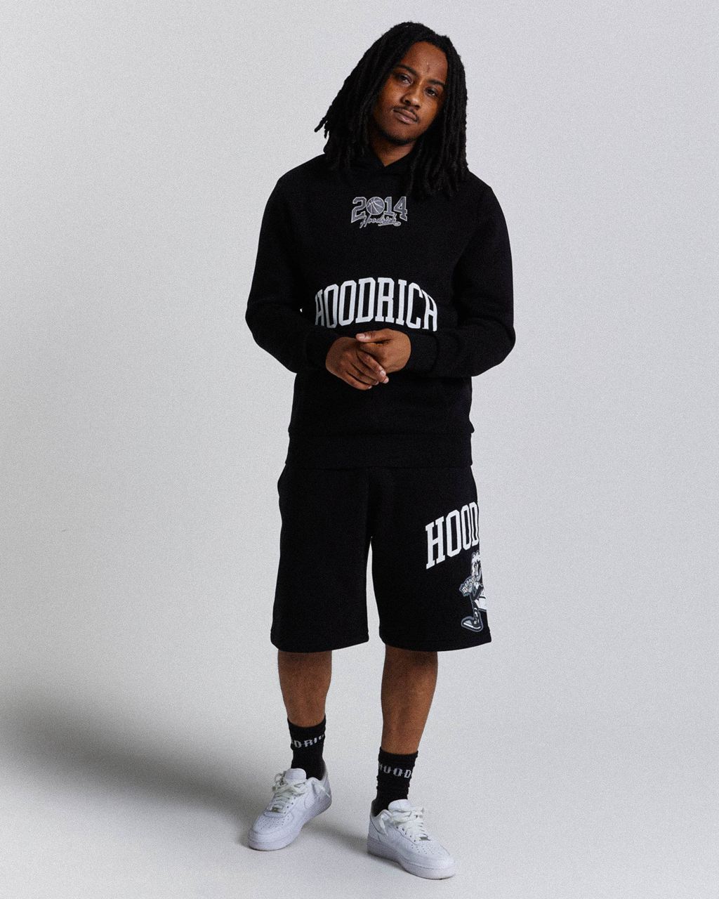 Black/White/Grey Hoodrich Menace Shorts USA | 530-ZKAEBY