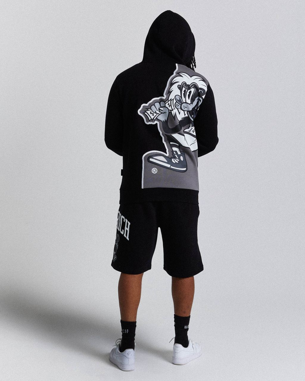 Black/White/Grey Hoodrich Menace Shorts USA | 530-ZKAEBY