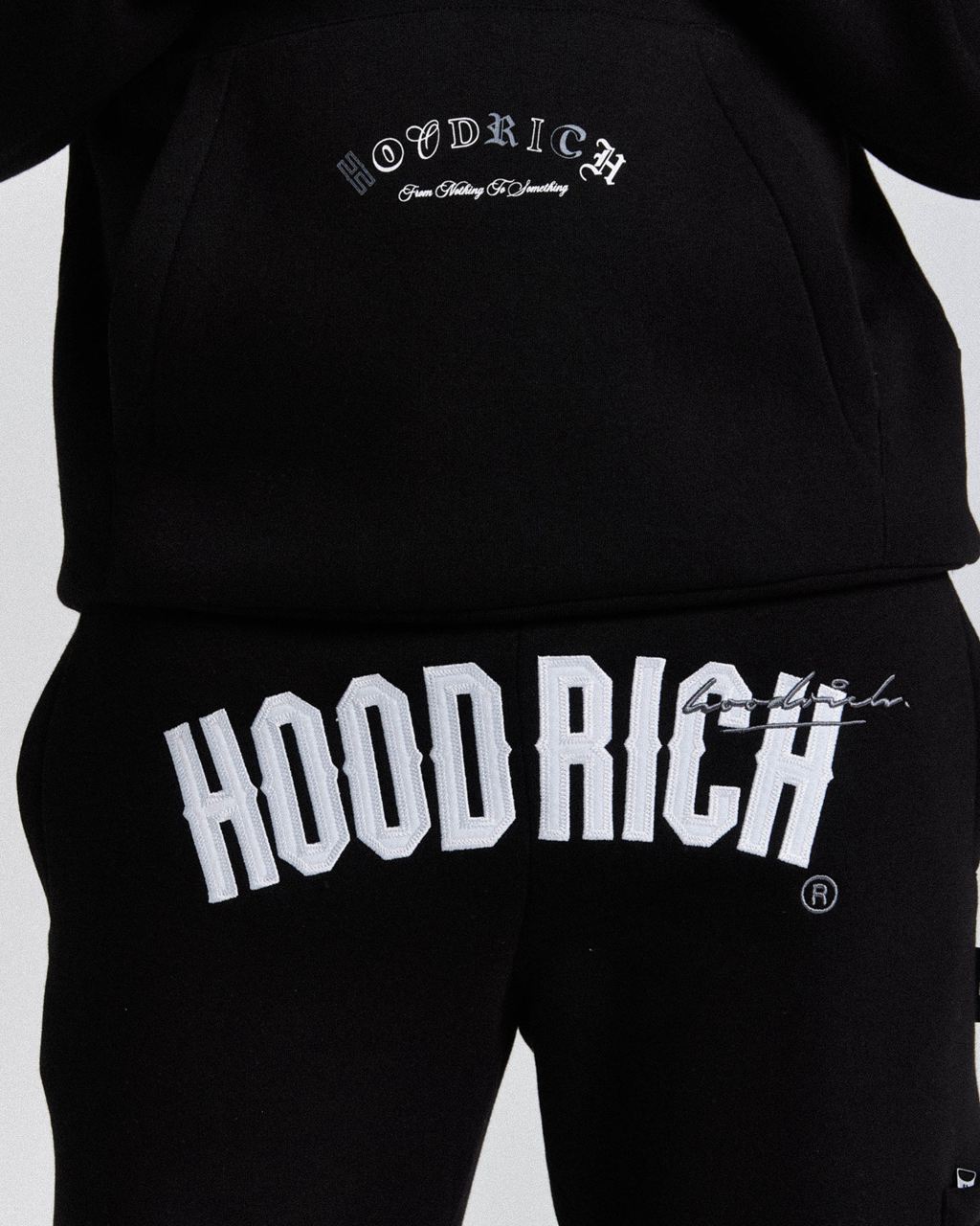 Black/White/Grey Hoodrich Stature Joggers USA | 894-SRXLEB