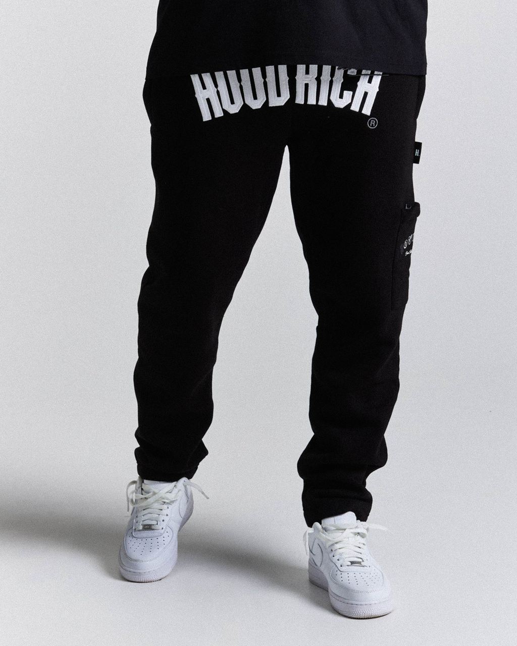 Black/White/Grey Hoodrich Stature Joggers USA | 894-SRXLEB