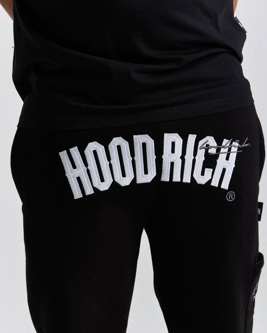 Black/White/Grey Hoodrich Stature Joggers USA | 894-SRXLEB