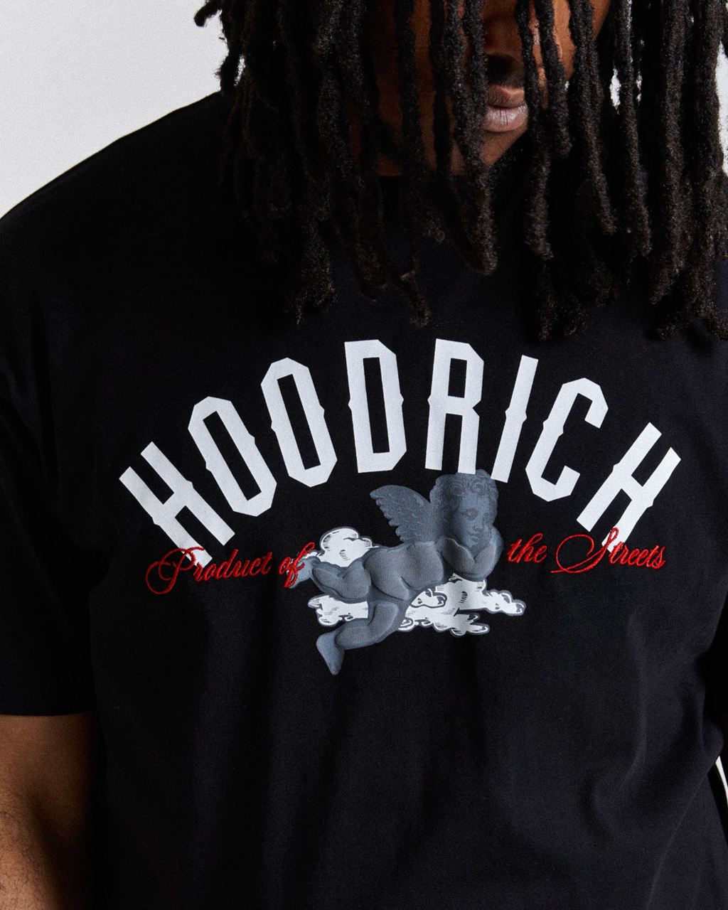 Black/White/Red Hoodrich Empire T-Shirt USA | 790-YXFNDG