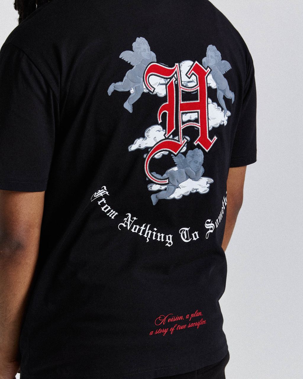 Black/White/Red Hoodrich Empire T-Shirt USA | 790-YXFNDG