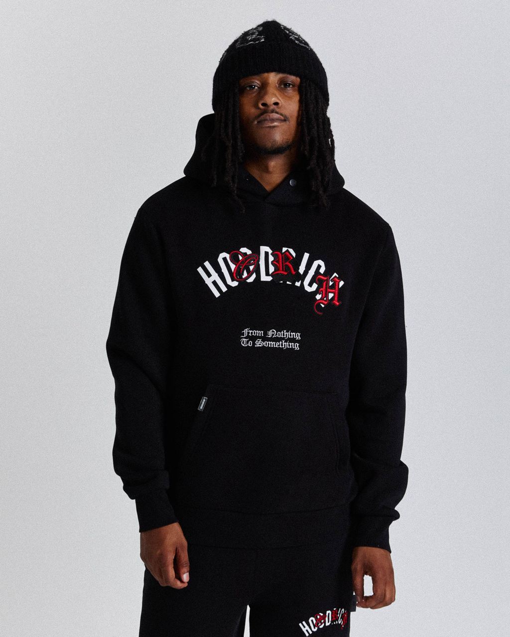 Black/White/Red Hoodrich Shadow Hoodie USA | 761-ZRSDHL