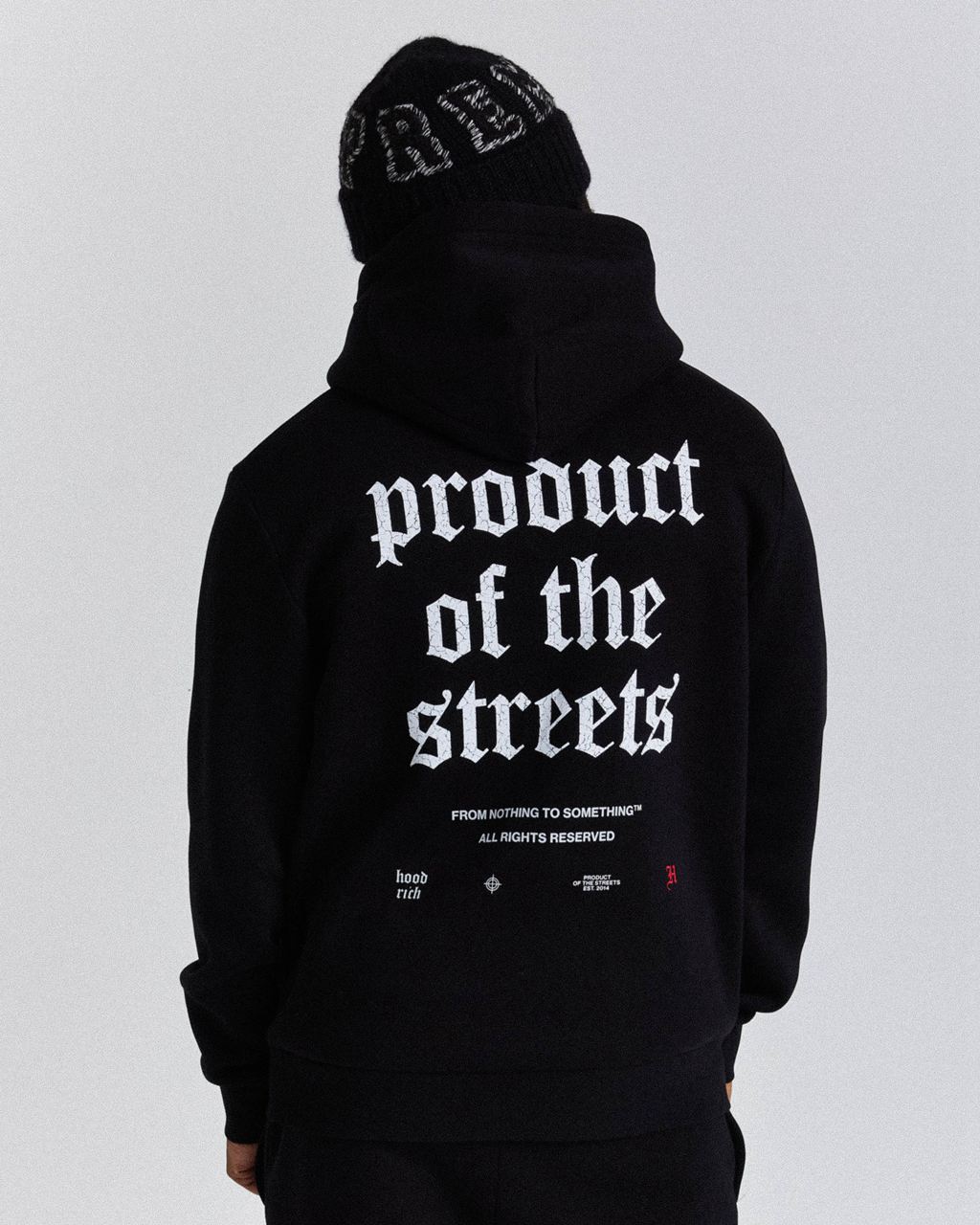 Black/White/Red Hoodrich Shadow Hoodie USA | 761-ZRSDHL