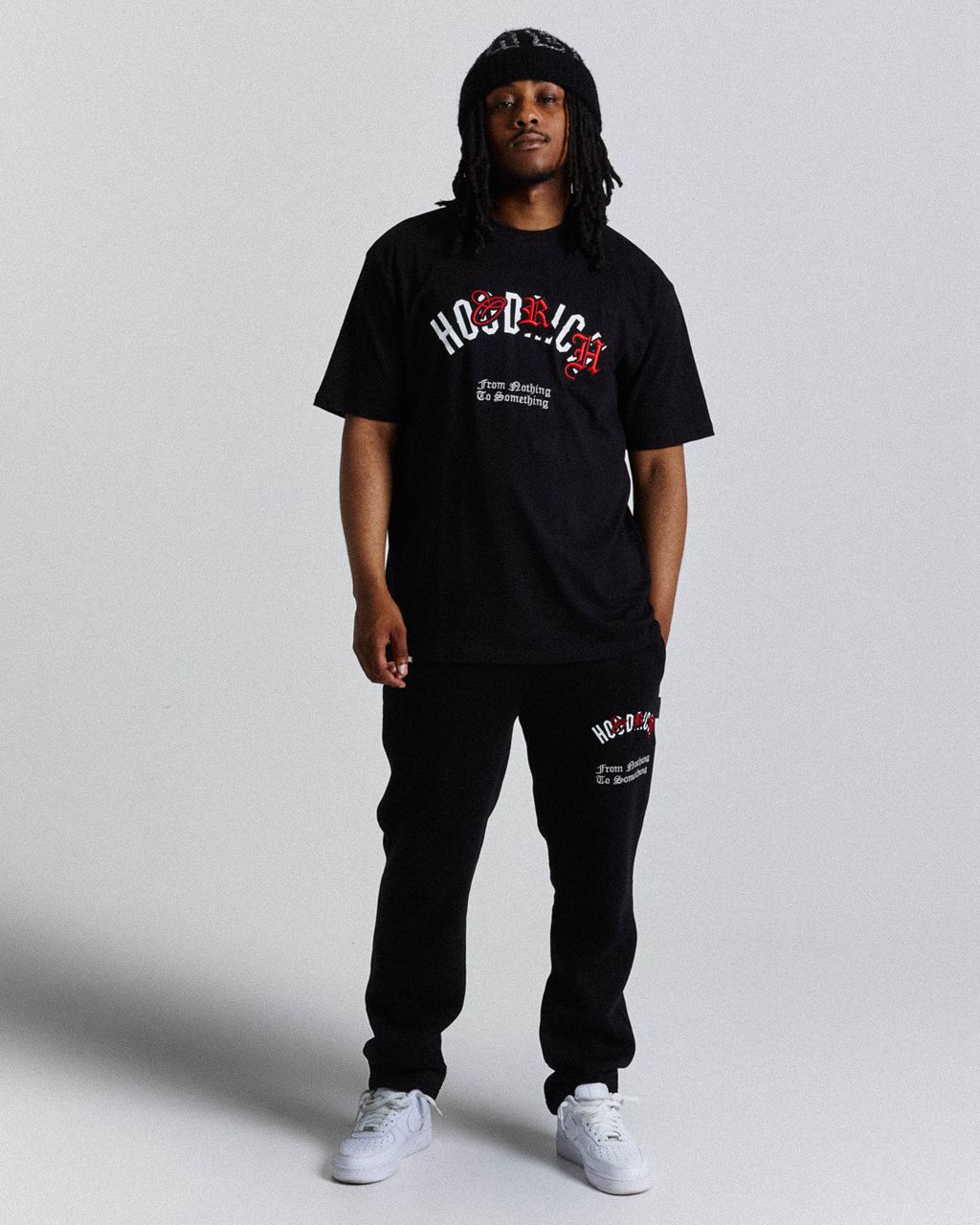 Black/White/Red Hoodrich Shadow T-Shirt USA | 135-ACOWSF